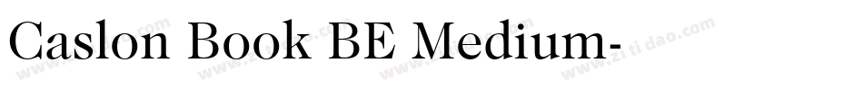 Caslon Book BE Medium字体转换